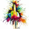 Leinwandbild FUCK THE SYSTEM – Weiß-bunt – 50 X 70 Cm 5